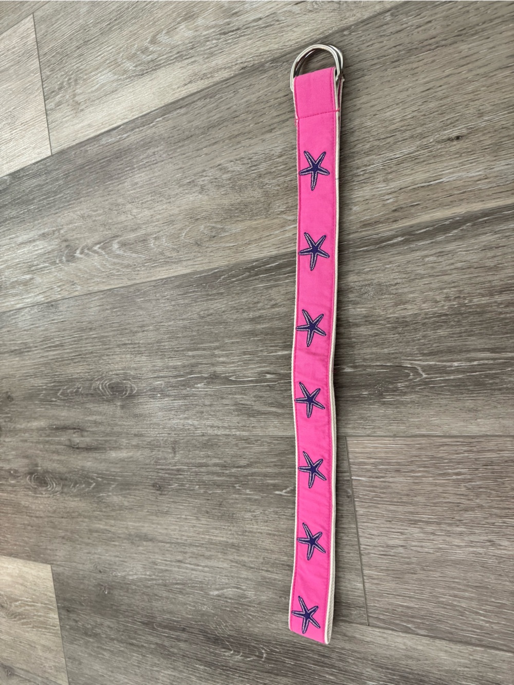 Kids Pink Starfish D-Ring Belt